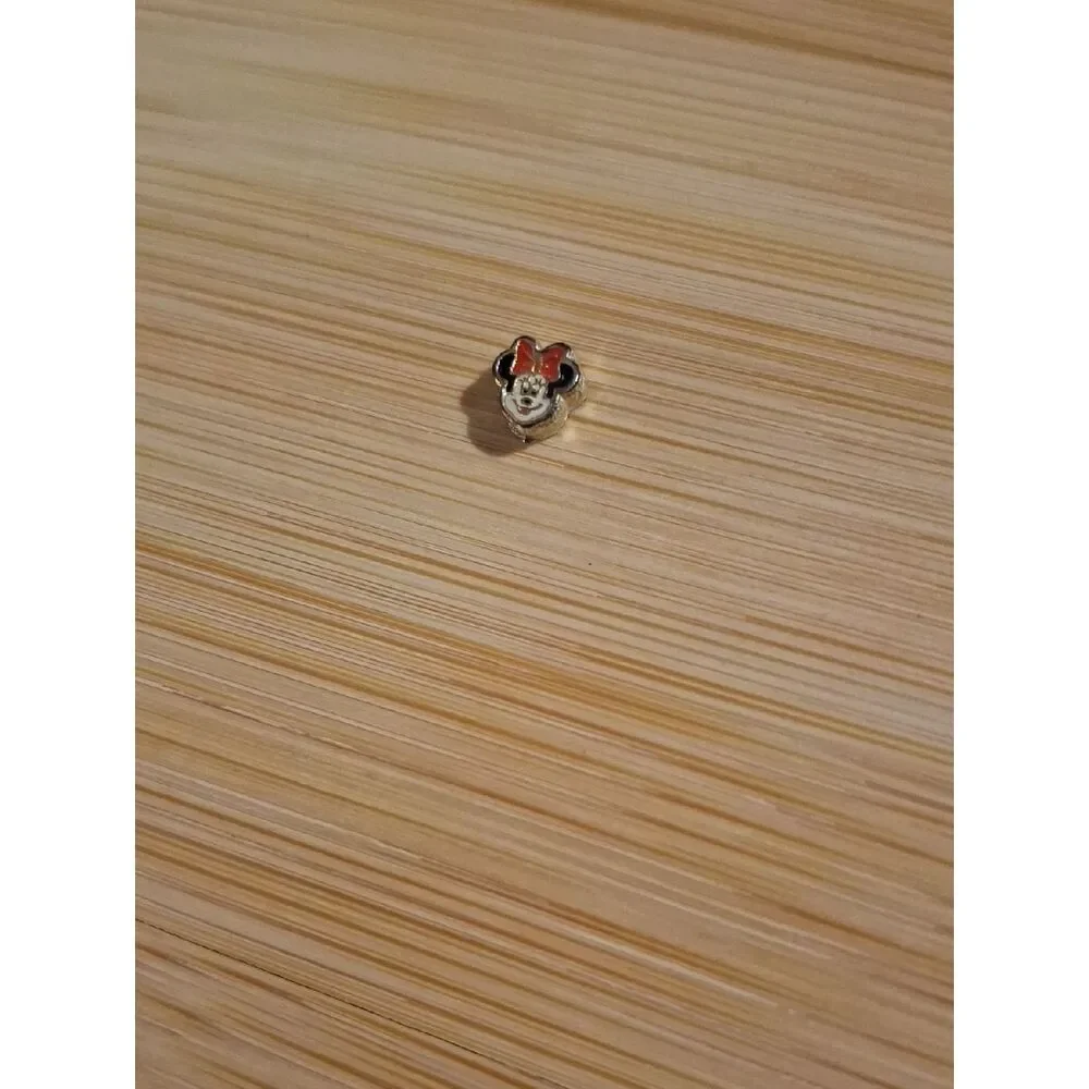 Minnie-Style Enamel Charm For Floating Lockets